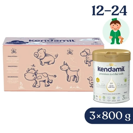 Kendamil Premium 3 HMO+ set, milk for junior, after 12 months, 3 x 800 g
