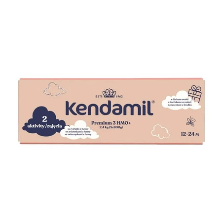 Kendamil Premium 3 HMO+ set, milk for junior, after 12 months, 3 x 800 g