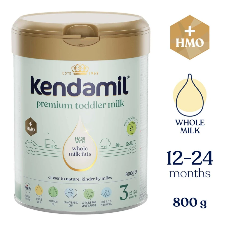 Kendamil Premium 3 HMO+ set, milk for junior, after 12 months, 3 x 800 g
