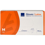 Abena, guantes de látex, no estériles, sin polvo, talla M, 100 unidades Abena, guantes de látex, no estériles, sin polvo, talla M, 100 unidades
