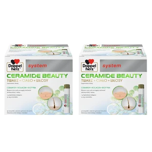 Doppelherz System Ceramide Beauty set, fruit flavor mango and passion fruit, 2 x 30 ampoules