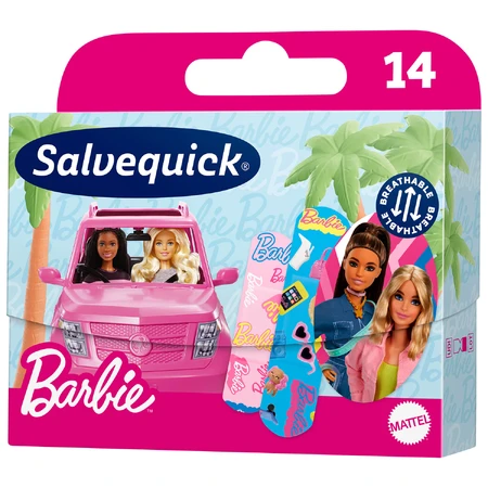 Salvequick Barbie, pleisters, 14 stuks
