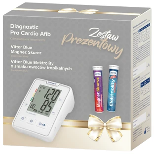 Diagnostic kit, Pro Cardio Afib, automatic upper arm blood pressure monitor + Vitter Blue Magnesium Shrink, 20 effervescent tablets + Vitter Blue Electrolytes, 20 effervescent tablets