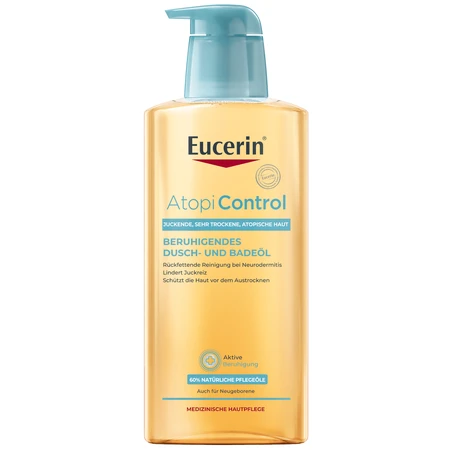 Eucerin AtopiControl, aceite limpiador calmante, 400 ml