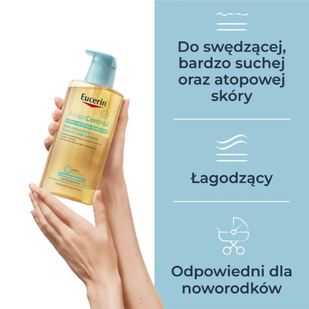 Eucerin AtopiControl, aceite limpiador calmante, 400 ml