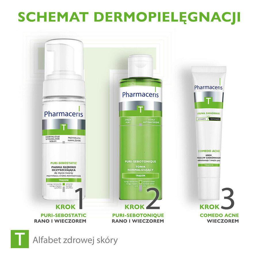 Pharmaceris T Puri-Sebostatic set, deep cleansing facial cleansing foam, restores hydro balance, 2 x 150 ml Pharmaceris T Puri-Sebostatic set, deep cleansing facial cleansing foam, restores hydro balance, 2 x 150 ml