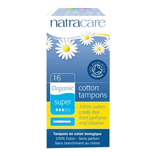 Natracare, tampons hygiéniques en coton biologique, avec applicateur, Super, 16 pièces