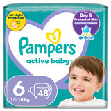 Pampers Active Baby, diapers, size 6, 13-18 kg, 48 pieces