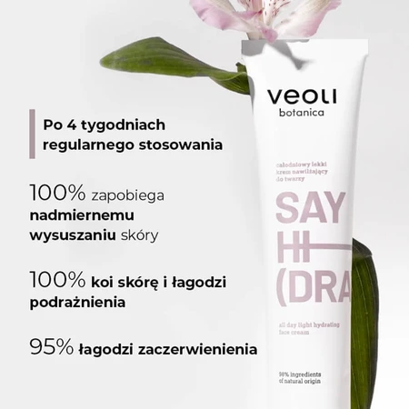 Veoli Botanica Say Hi(dration), crème hydratante légère pour le visage, 75 ml