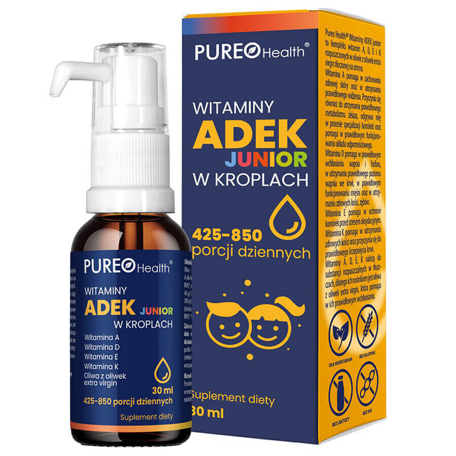 Pureo Health Vitamins ADEK Junior, drops, 30 ml.
