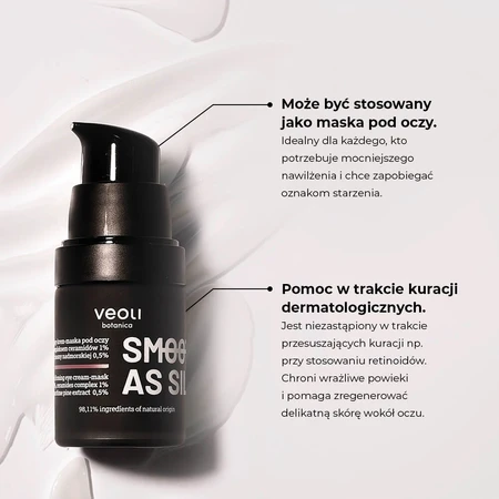 Veoli Botanica Zacht als zijde, herstellend en verstevigend oogcrème-masker, 15 ml
