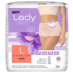 Seni Lady Pants, absorbent panties for women, Large, 100-135 cm, 30 pieces