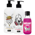 LaQ set, 2-in-1 washing gel and shampoo, Rabbit, 300 ml + 2-in-1 washing gel and shampoo, Dog, 300 ml + shower gel, Pink in ch!, 100 ml free of charge