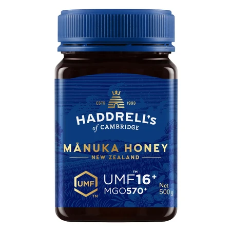Haddrell's, Manuka UMF 16+ MGO 570+ Honig, 500 g