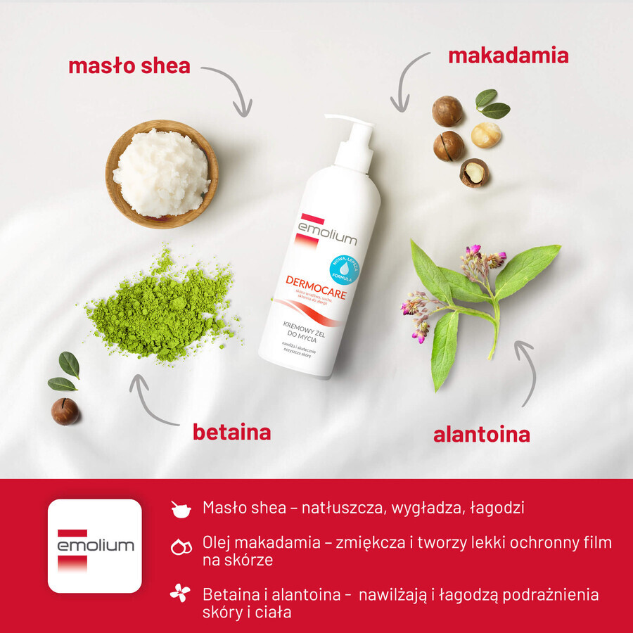 Set Emolium Dermocare, gel lavant crémeux, à partir de 1 mois, 3 x 400 ml