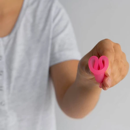 Pink, menstrual cup, size S and M, 2 pieces