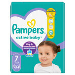 Pampers Active Baby, couches, taille 7, plus de 15 kg, 44 pièces Pampers Active Baby, couches, taille 7, plus de 15 kg, 44 pièces