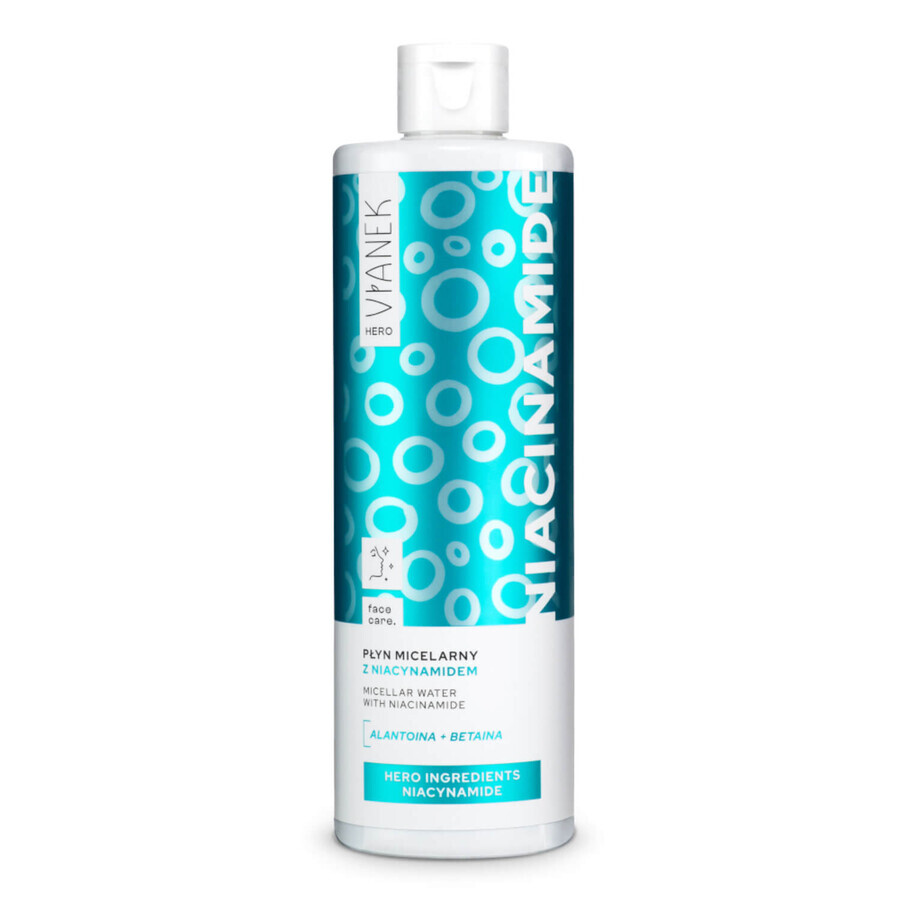 Vianek Hero Niacinamide, micellar lotion with niacinamide, 400 ml