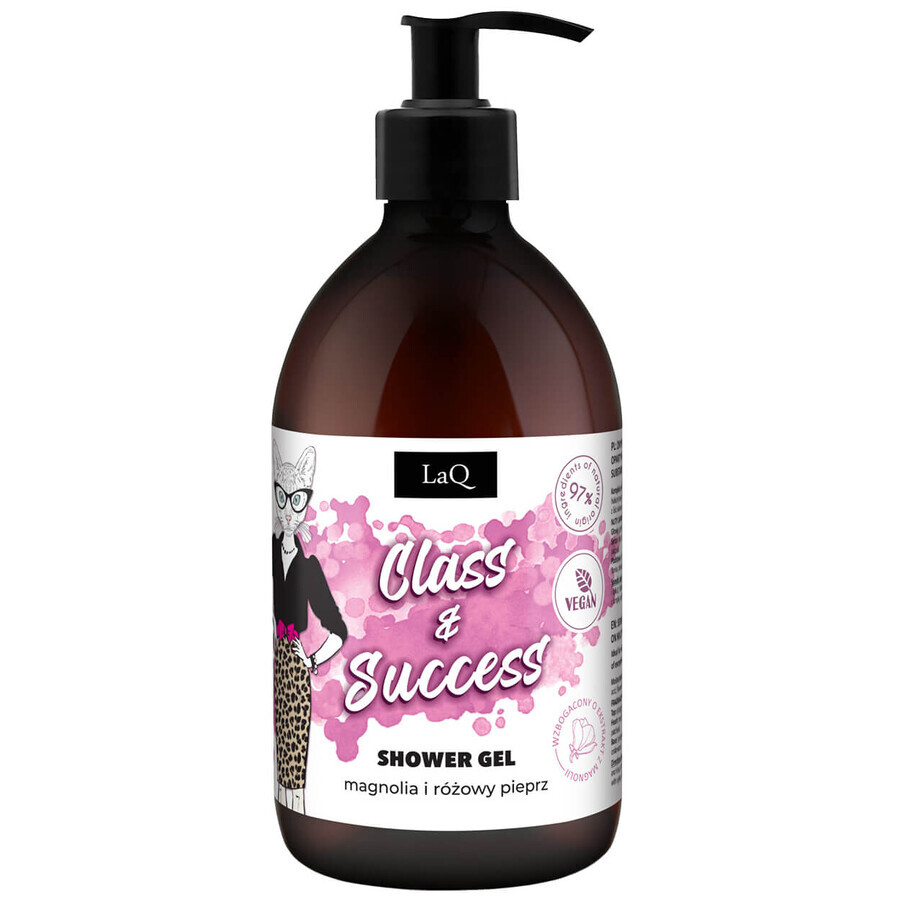 LaQ Class & Success, gel doccia, magnolia e pepe rosa, 500 ml