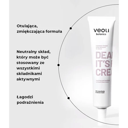 Veoli Botanica Querida Piel, Es Crema Rica, crema facial oclusiva reparadora y calmante, 75 ml