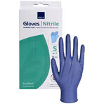 Abena, guantes de nitrilo, no estériles, sin polvo, azules, talla S, 20 unidades Abena, guantes de nitrilo, no estériles, sin polvo, azules, talla S, 20 unidades