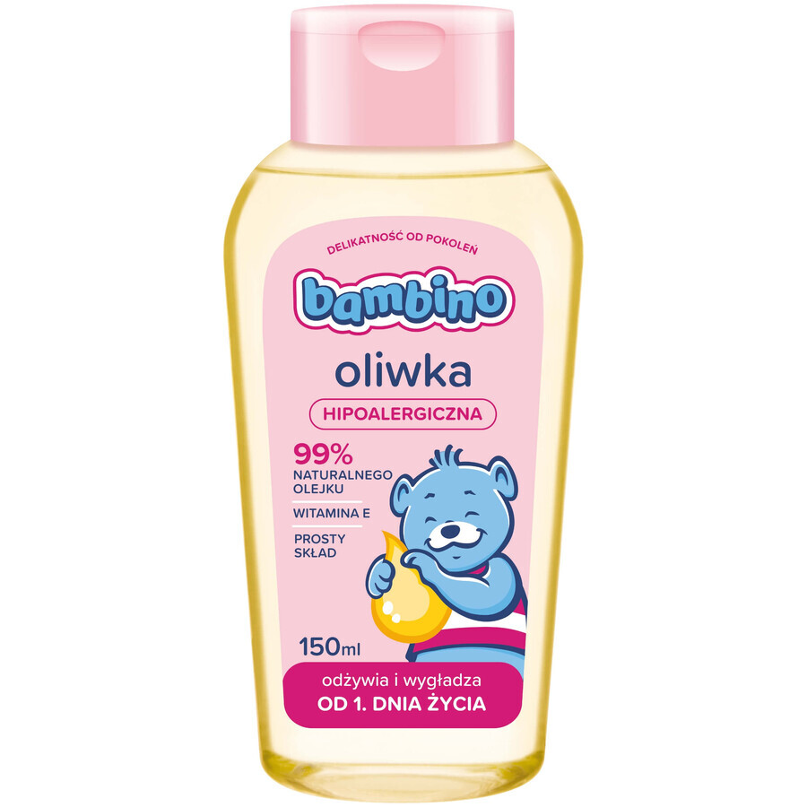 Bambino, huile d'olive hypoallergénique, dès le premier jour de vie, 150 ml