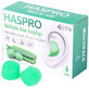 Haspro, geformte Ohrst&#246;psel mit Aloe vera, 12 St&#252;ck