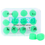 Haspro, tappi per orecchie sagomati con aloe vera, 12 pezzi Haspro, tappi per orecchie sagomati con aloe vera, 12 pezzi