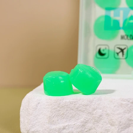 Haspro, molded earplugs with aloe vera, 12 pieces