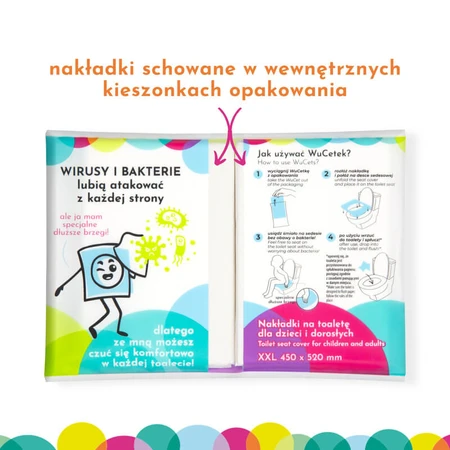 WuCetki, Einweg-Toilettenschalen aus Papier mit Komfortrand XXL für Kinder und Erwachsene, 10 Stück