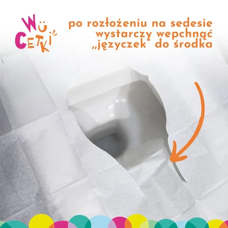 WuCetki, Einweg-Toilettenschalen aus Papier mit Komfortrand XXL für Kinder und Erwachsene, 10 Stück