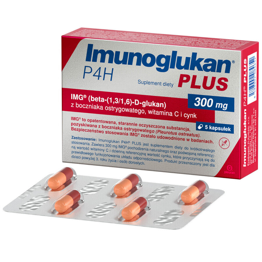 Imunoglucan P4H Plus, 5 cápsulas