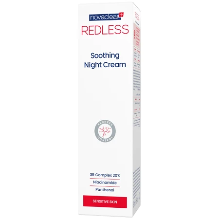 Novaclear Redless, strengthening night cream for sensitive and vascular skin, 50 ml