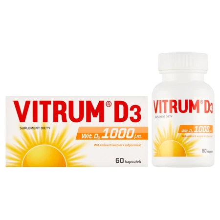 Vitrum D3, vitamine D 1000 IE, 60 capsules