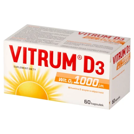 Vitrum D3, vitamine D 1000 IE, 60 capsules