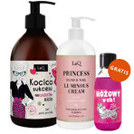 LaQ set, hand and nail cream, Princess, 300 ml + shower gel, magnolia and pink pepper, 500 ml + shower gel, Pink in the ch!, 100 ml gratis