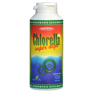 Meridian Chlorella, alga prensada, 1200 comprimidos