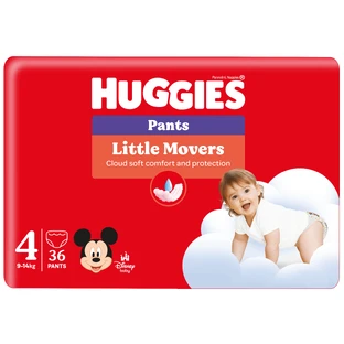 Huggies Little Movers, luiers, Disney, maat 4, 7-18 kg, Dubbelpak, 36 stuks