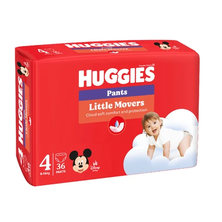 Huggies Little Movers, luiers, Disney, maat 4, 7-18 kg, Dubbelpak, 36 stuks