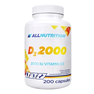 Allnutrition D3 2000, vitamina D 50 µg, 200 cápsulas