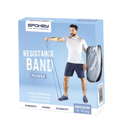 Spokey Power, resistance rubber, medium, blue, 1 piece