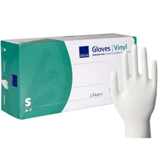 Abena, vinyl gloves, non-sterile, powder-free, size S, 100 pieces