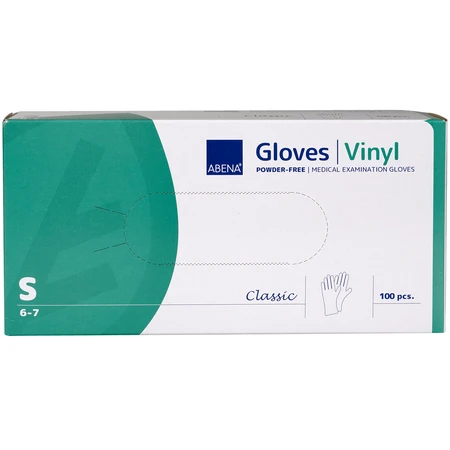 Abena, vinyl gloves, non-sterile, powder-free, size S, 100 pieces