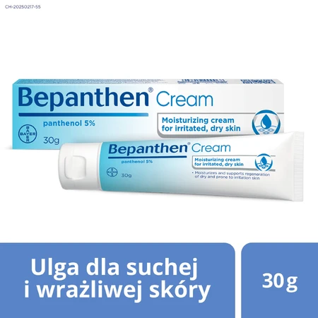 Bepanthen Derm Crema, crema corporal especializada, piel seca, con tendencia a la irritación, a partir del día 1, 30 g