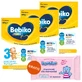 Set Bebiko Junior 3 Nutriflor Expert, leche maternizada nutritiva, más de 1 año, 3 x 600 g + Bambino, toallitas húmedas, desde el nacimiento, 63 gratis
