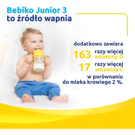 Set Bebiko Junior 3 Nutriflor Expert, leche maternizada nutritiva, más de 1 año, 3 x 600 g + Bambino, toallitas húmedas, desde el nacimiento, 63 gratis