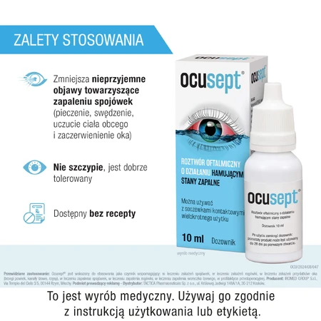 Ocusept, ophthalmische Lösung mit entzündungshemmender Wirkung, 10 ml
