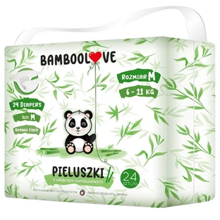 Bamboolove, wegwerpluiers met bamboevezel, maat M, 6-11 kg, 24 stuks