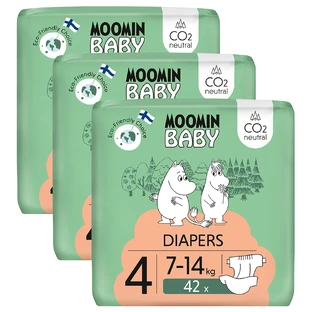 Moomin Baby, luiers, maat 4, 7-14 kg, 126 st.