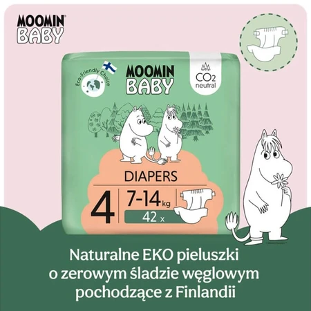 Moomin Baby, luiers, maat 4, 7-14 kg, 126 st.